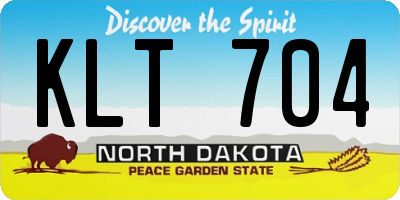 ND license plate KLT704