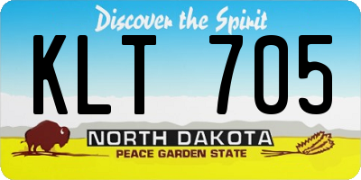 ND license plate KLT705