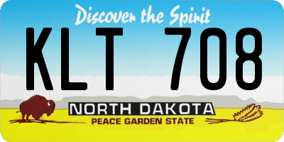 ND license plate KLT708