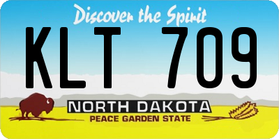 ND license plate KLT709