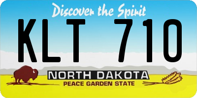 ND license plate KLT710