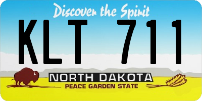 ND license plate KLT711