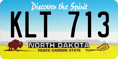 ND license plate KLT713
