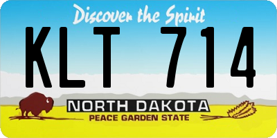 ND license plate KLT714