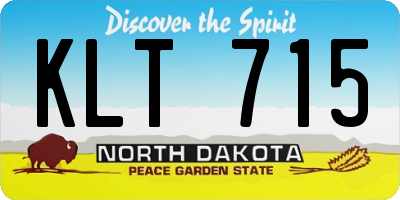 ND license plate KLT715