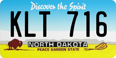 ND license plate KLT716