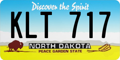 ND license plate KLT717