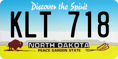 ND license plate KLT718