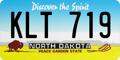 ND license plate KLT719