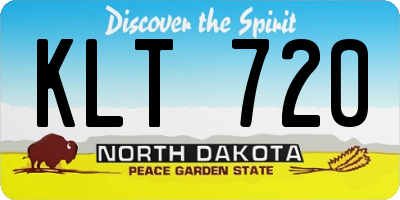 ND license plate KLT720