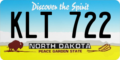 ND license plate KLT722