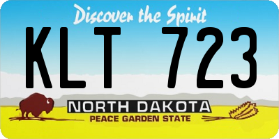 ND license plate KLT723