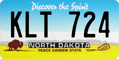 ND license plate KLT724