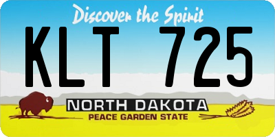 ND license plate KLT725