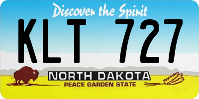 ND license plate KLT727