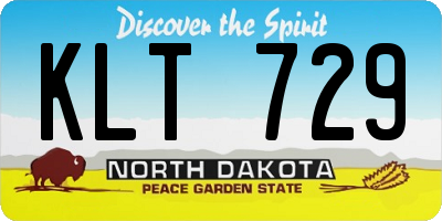 ND license plate KLT729