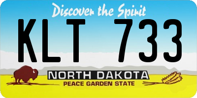 ND license plate KLT733