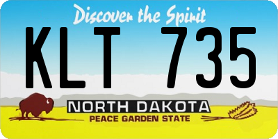 ND license plate KLT735