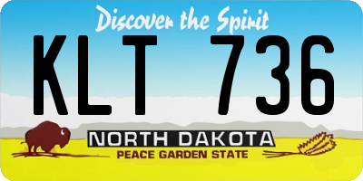 ND license plate KLT736