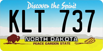 ND license plate KLT737