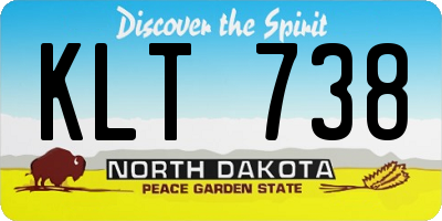 ND license plate KLT738