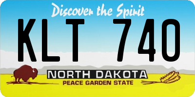 ND license plate KLT740