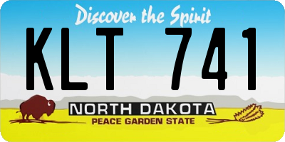 ND license plate KLT741