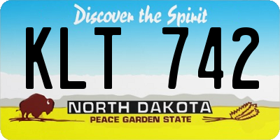 ND license plate KLT742