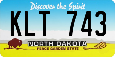 ND license plate KLT743