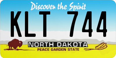 ND license plate KLT744