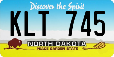 ND license plate KLT745