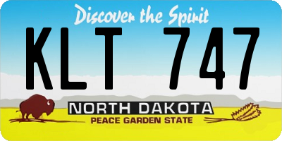 ND license plate KLT747