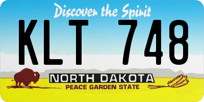 ND license plate KLT748