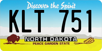 ND license plate KLT751
