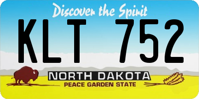 ND license plate KLT752