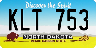 ND license plate KLT753