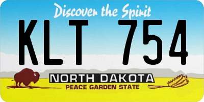 ND license plate KLT754