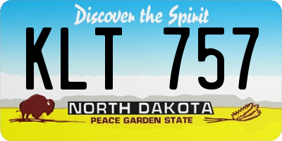 ND license plate KLT757