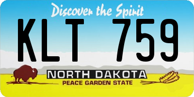 ND license plate KLT759