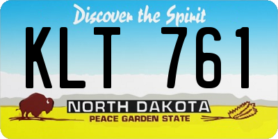 ND license plate KLT761