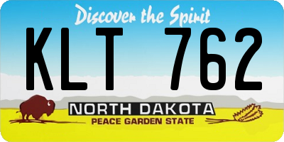 ND license plate KLT762