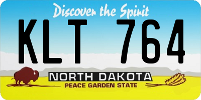 ND license plate KLT764