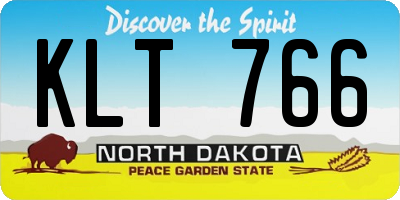 ND license plate KLT766