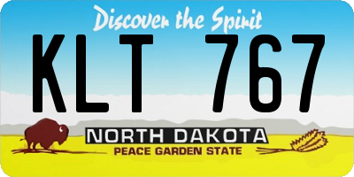 ND license plate KLT767