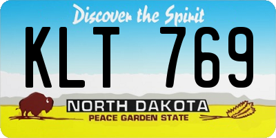 ND license plate KLT769