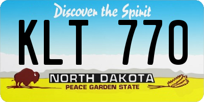 ND license plate KLT770