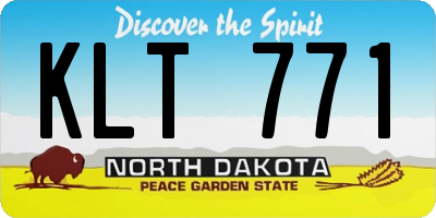 ND license plate KLT771