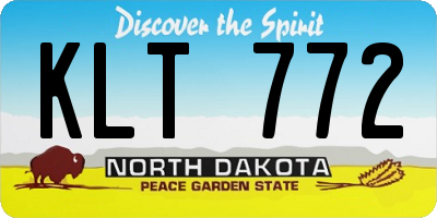 ND license plate KLT772