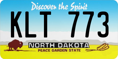 ND license plate KLT773