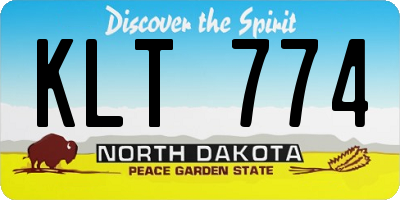ND license plate KLT774